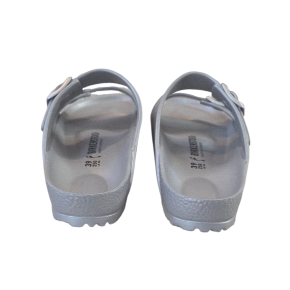 Birkenstock Metallic Silver Arizona Essentials EVA Shoes Size 8 NWOT - Picture 6 of 9